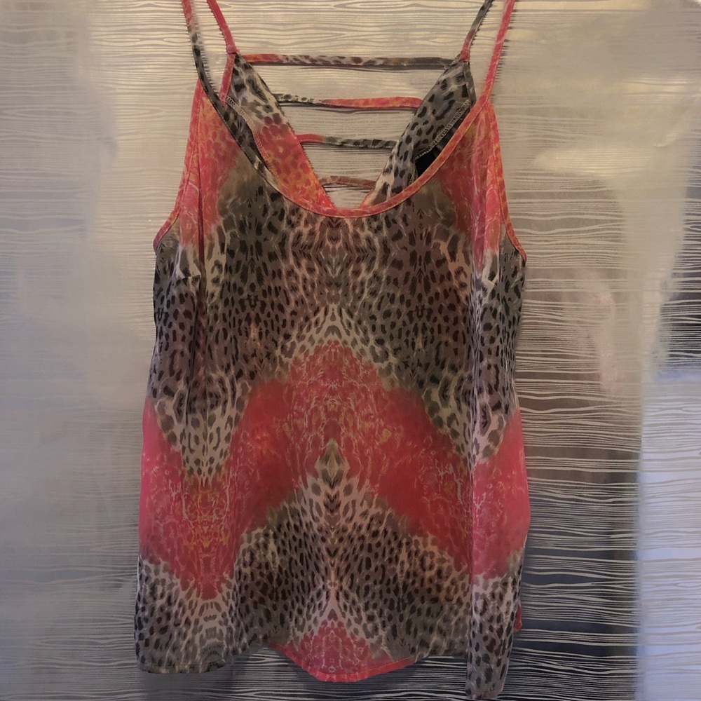 Nordstrom - Pink, Black & White Leopard Print Cami